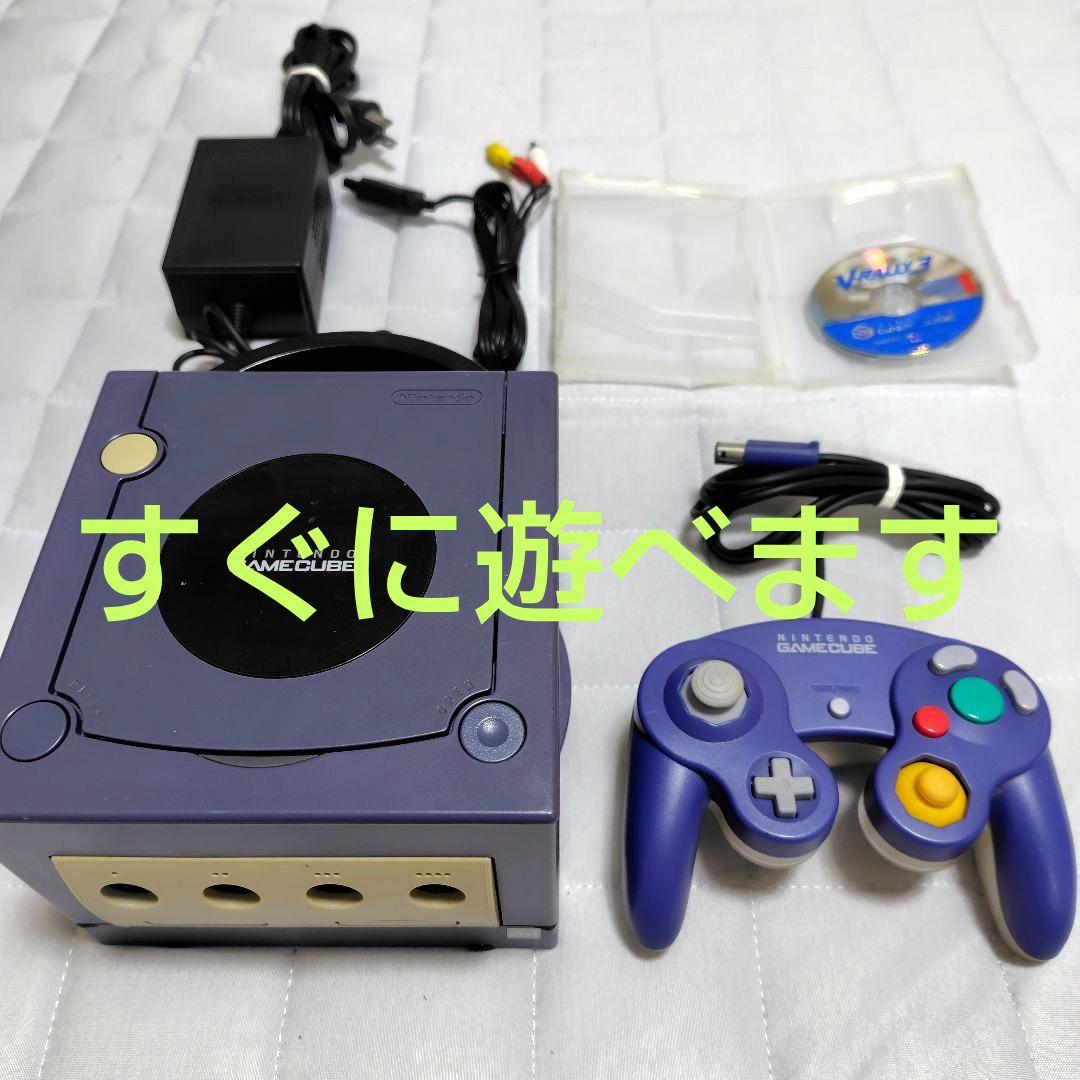 ゲ1/動作確認済★ゲームキューブ 本体+コントローラー+ソフト+メモカ セット 動作確認済】ゲームキューブ 本体 ソフト セット バイオレット
