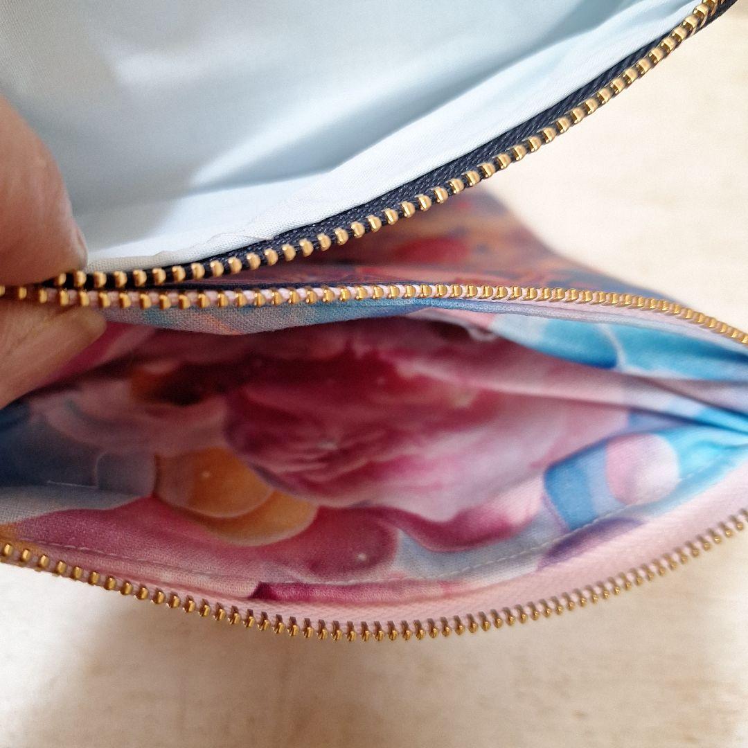 激レアパネル生地　ハンドメイド　まちなしバッグ　ポーチ