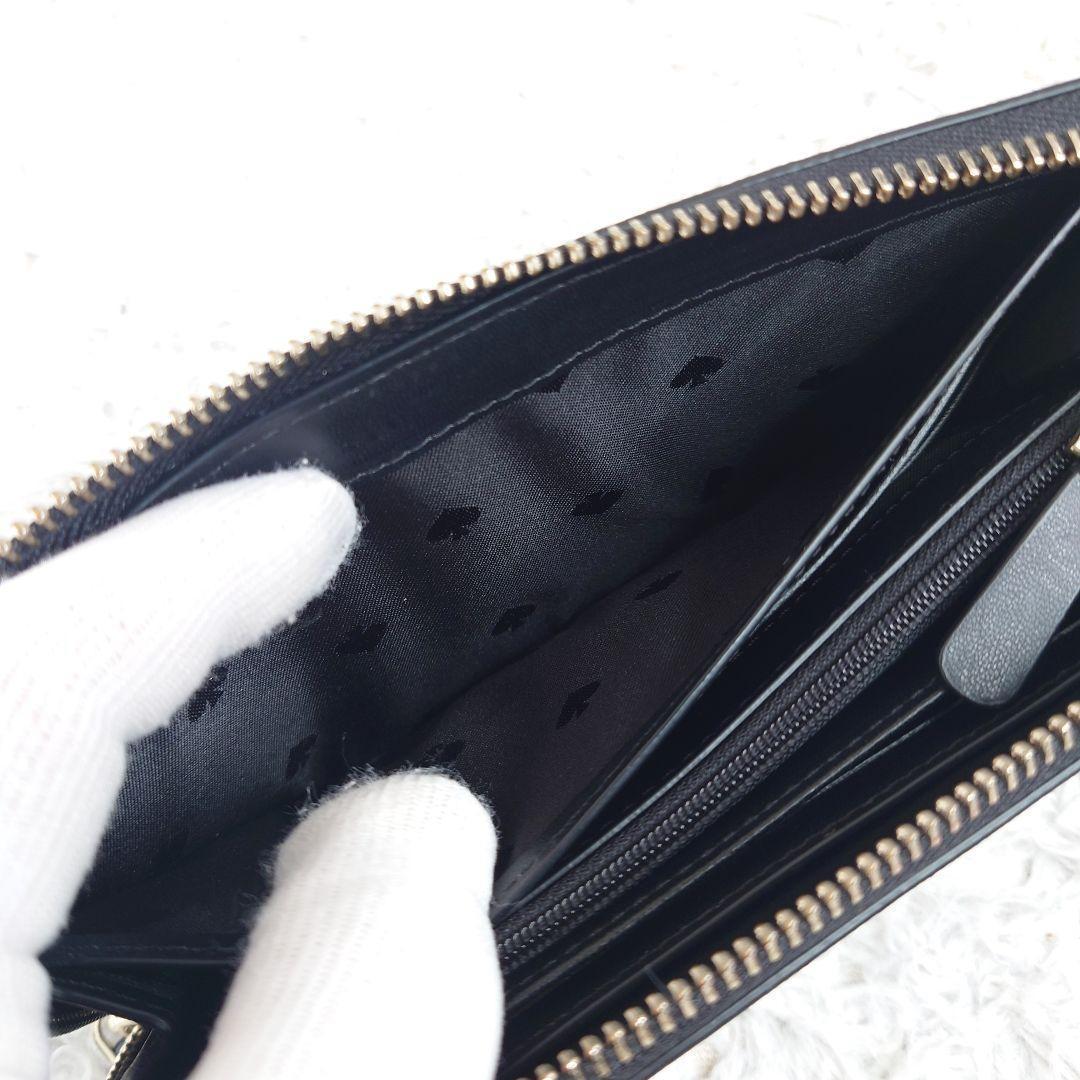 美品 ケイトスペード 長財布 サフィアーノ ラウンドファスナー