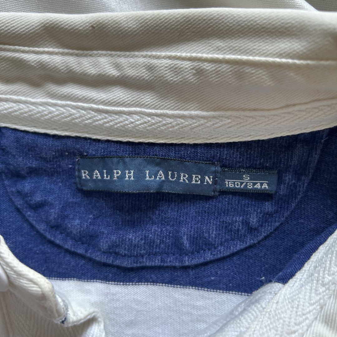Polo Ralph Lauren 長袖 ラガーシャツ ネイビー/ホワイト