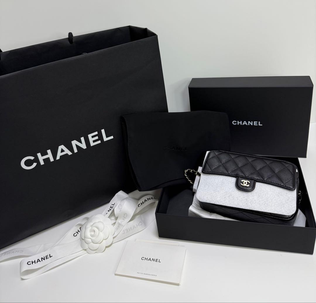 CHANEL シャネル マトラッセチェーンクラッチ ブラック 黒