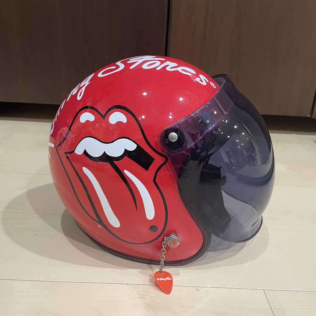 赤いローリング・ストーンズ ヘルメット ローリングストーンズ フルフェイス ヘルメット 希少 - メルカリ