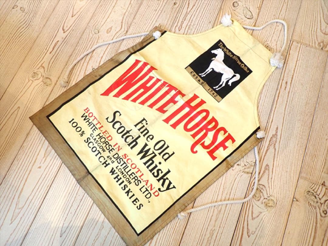 80´s WHITE HORSE ビンテージ スコッチウイスキー エプロン企業物
