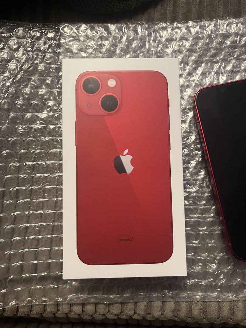 Apple iPhone 13 mini 赤 本体 iFaceケース付き　箱あり