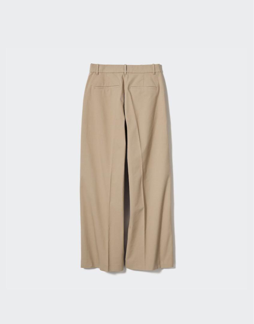 nico♡様専用【新品未使用】UNIQLO ワイドチノパンツ 丈長め L