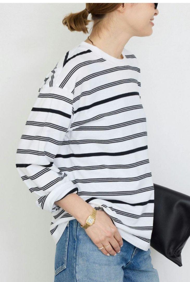 値下げDeuxieme classe Thrilling Stripe Tシャツ