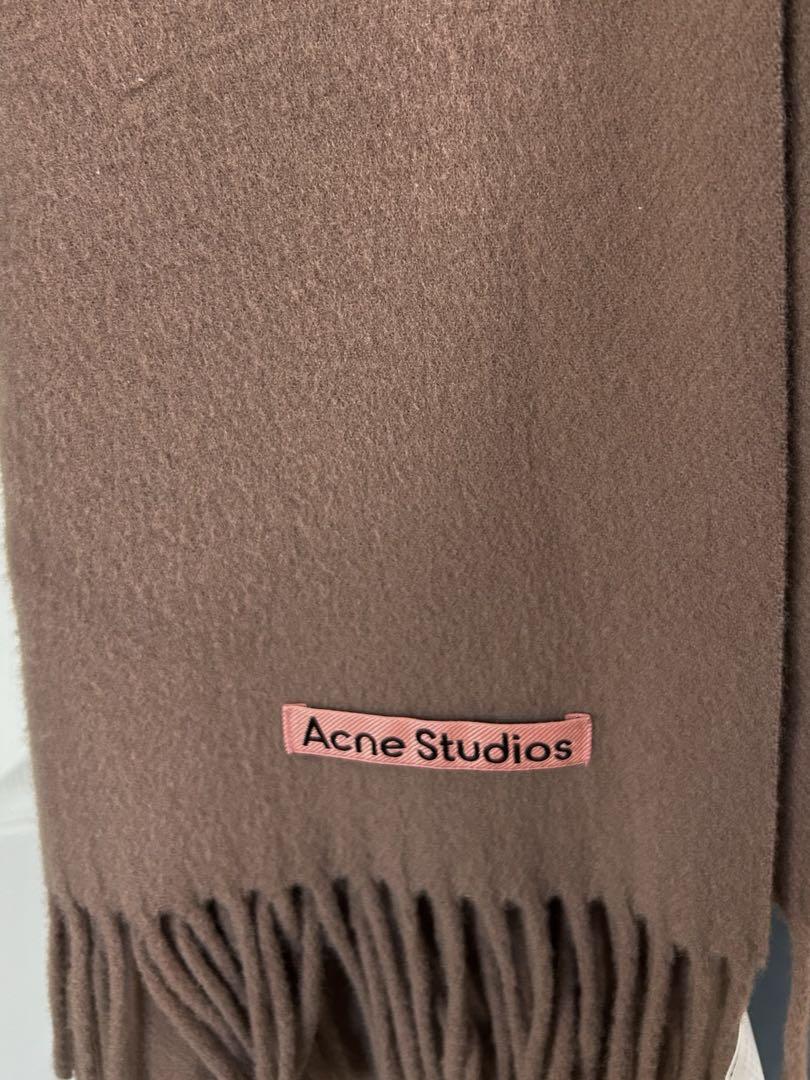 Acne Studios ブラウン マフラー 200×70 cm Acne Studios 大判 ウール ストール マフラー 200×70cm (Acne