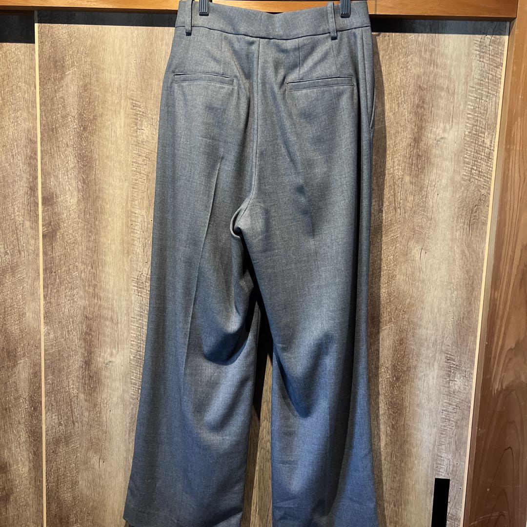 お値下！【新品/未使用品】ジャスグリッティー　タックワイドパンツ グレー M