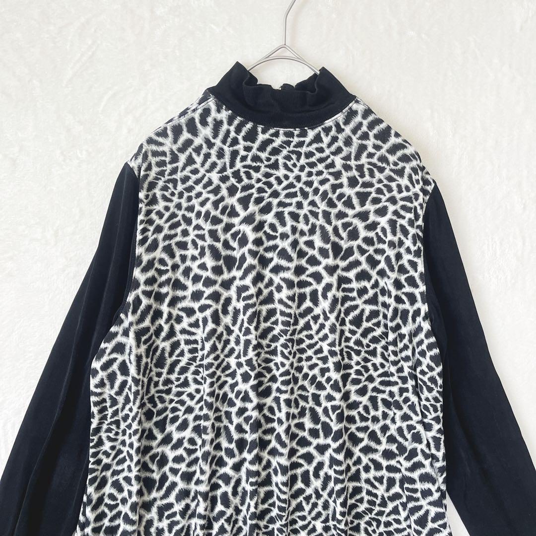 ◇231 GKITALIYA 伊太利屋【M】ハイネックチュニック レオパード
