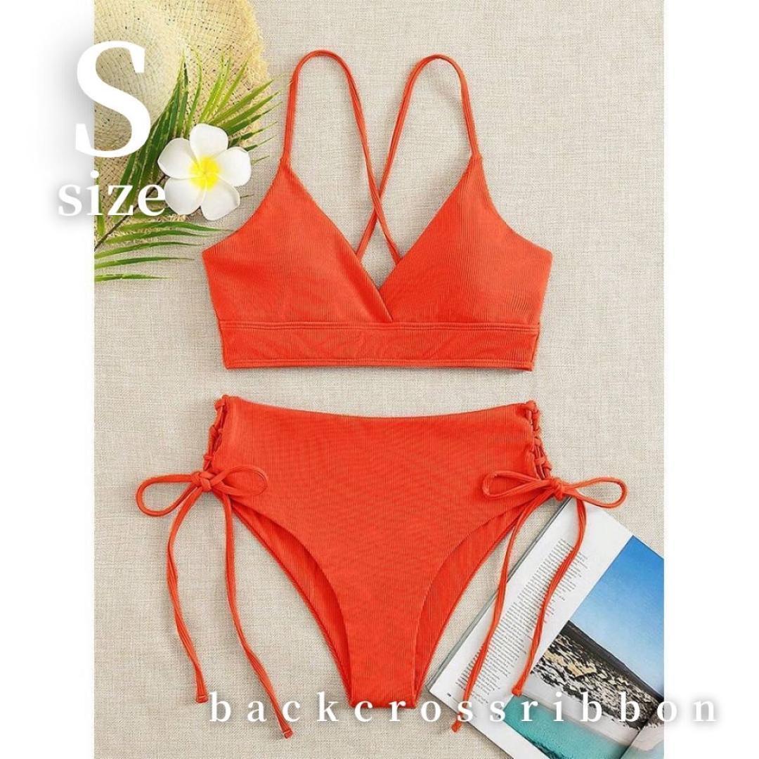 新品未使用】BEST BODY JAPAN 水着 ビキニ オレンジ S レディース