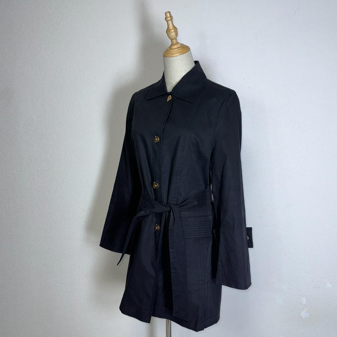 ★美品★ Ferragamo フェラガモ トレンチコート 黒 金ボタン Mサイズ