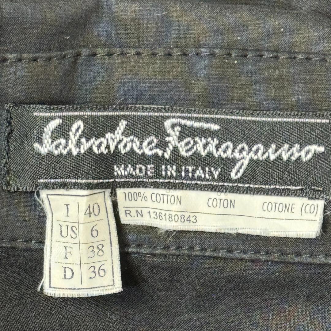 ★美品★ Ferragamo フェラガモ トレンチコート 黒 金ボタン Mサイズ