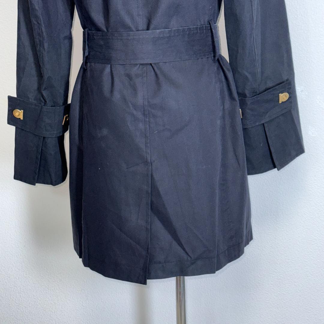 ★美品★ Ferragamo フェラガモ トレンチコート 黒 金ボタン Mサイズ