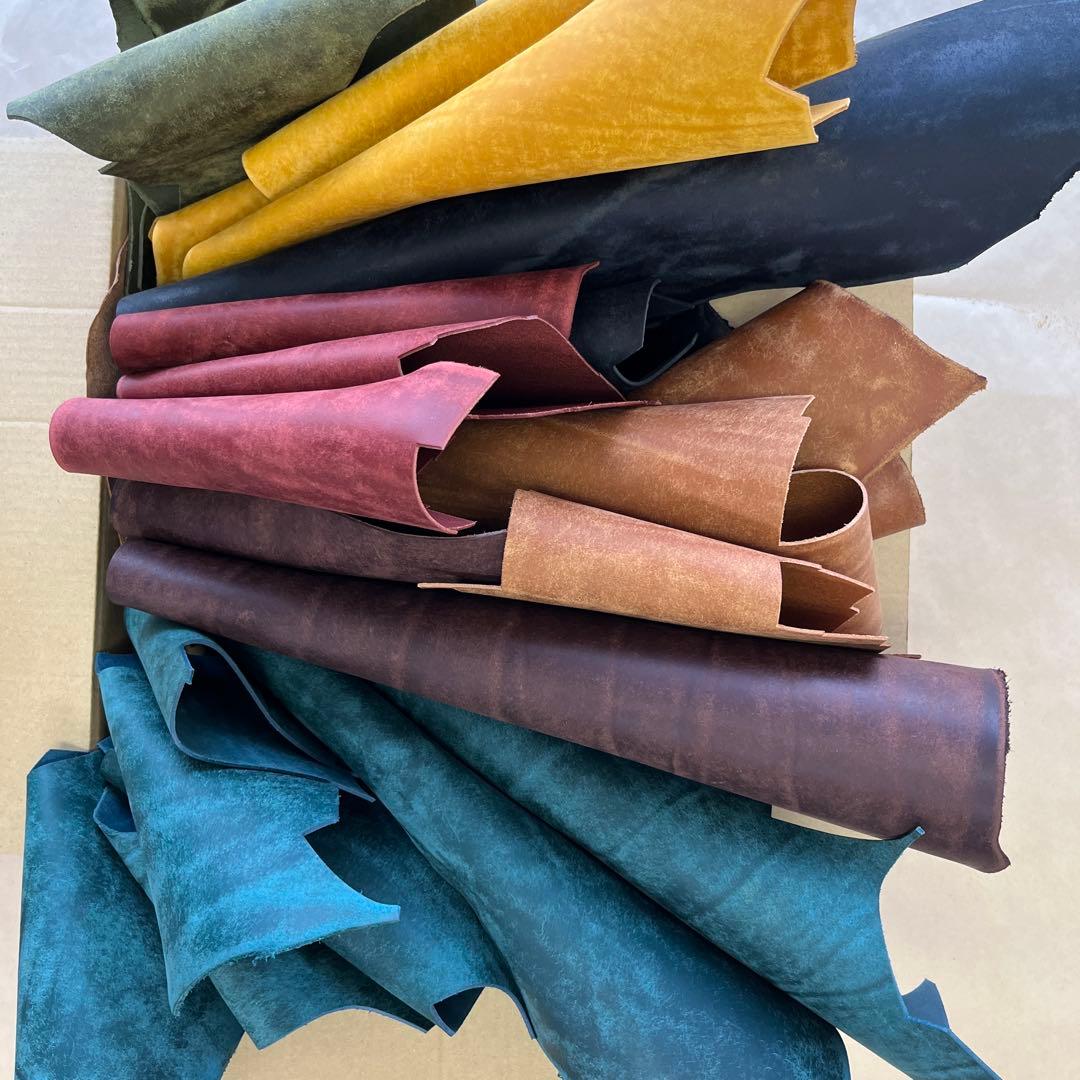 【数量限定】イタリアンレザーハギレ　3.5㎏80サイズ　超お得 ③