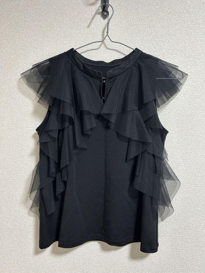 SNIDEL チュールフリルカットトップス