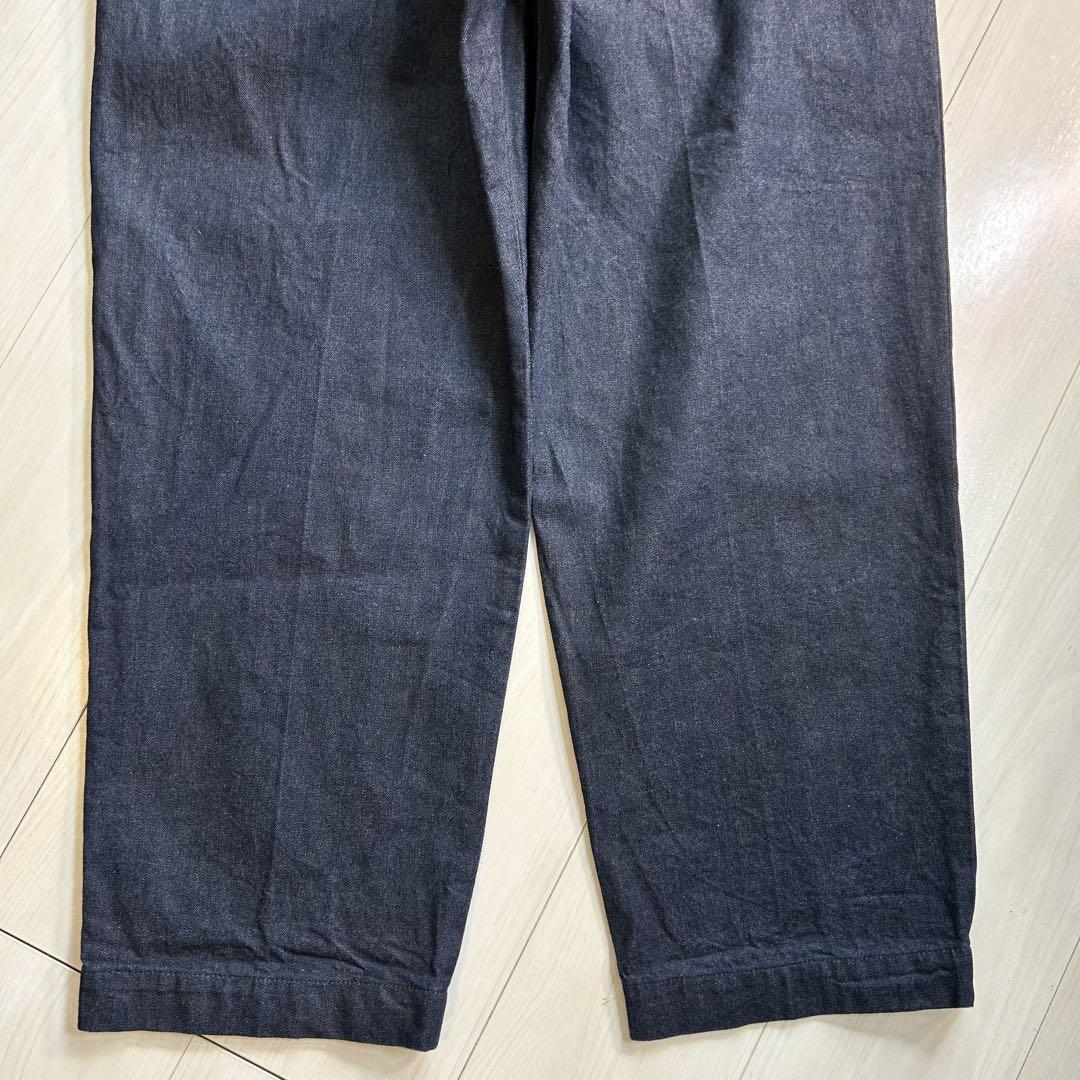 NEIGHBORHOOD ネイバーフッド デニムスラックス 紺 XL タック