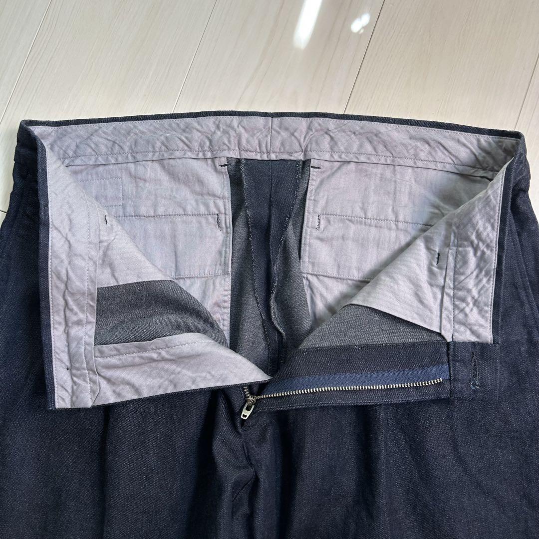 NEIGHBORHOOD ネイバーフッド デニムスラックス 紺 XL タック
