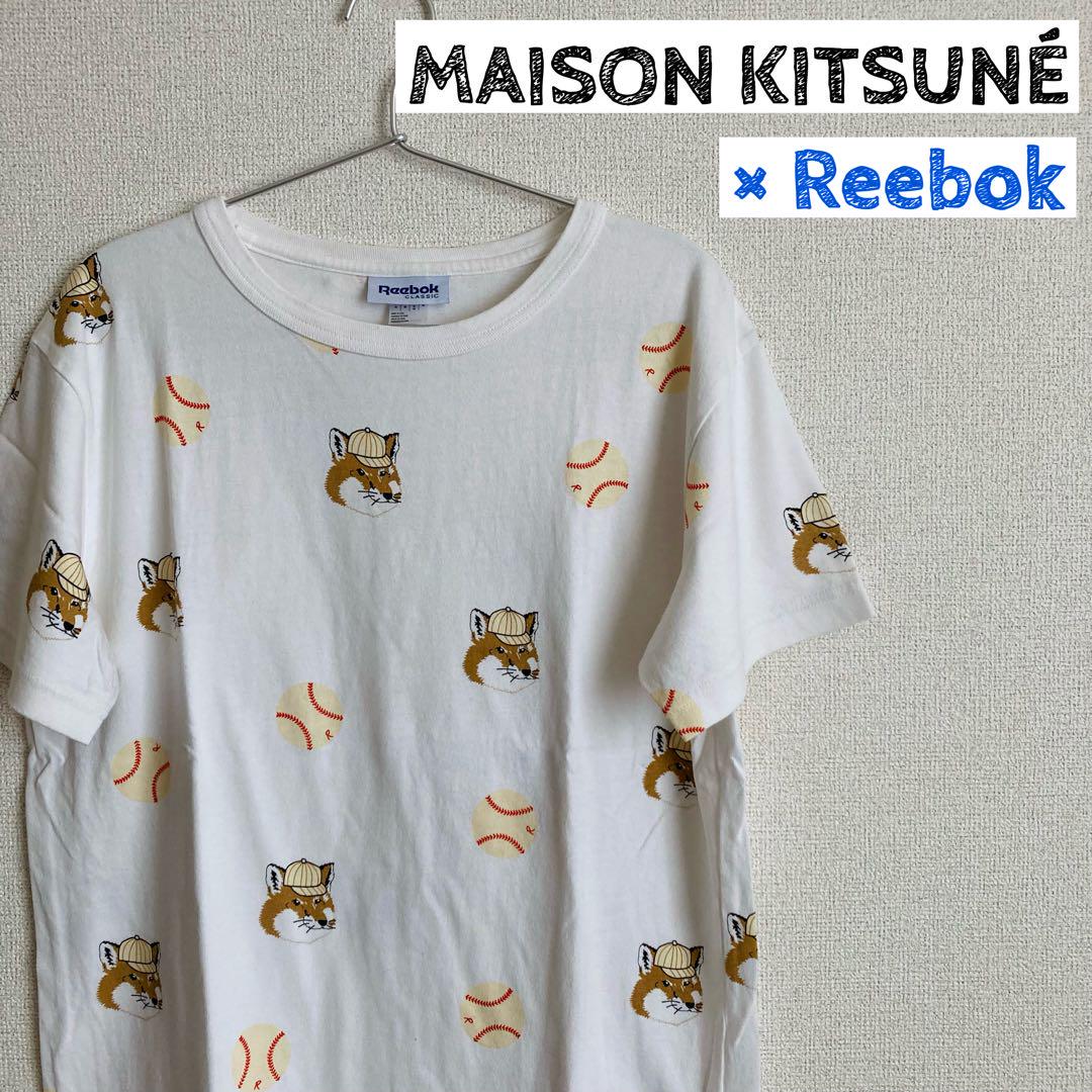 MAISON KITSUNE × Reebok 総柄Tシャツ メンズ レディース