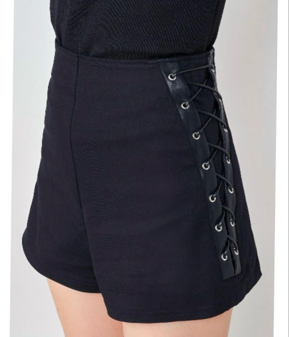 Darich ハイウエストレースアップショートパンツ Sサイズ