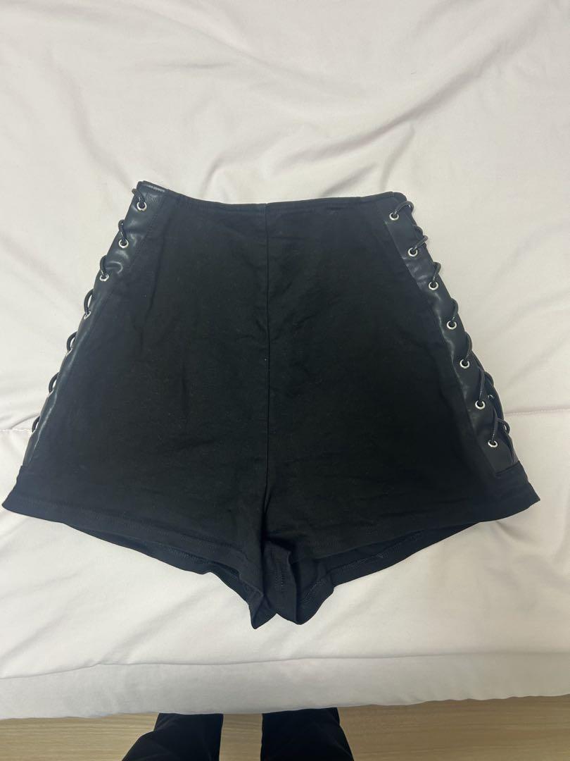 Darich ハイウエストレースアップショートパンツ Sサイズ
