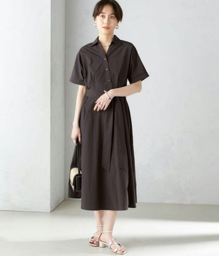 ♪美品♪ SHIPS カシュクール デザイン シャツ ワンピース