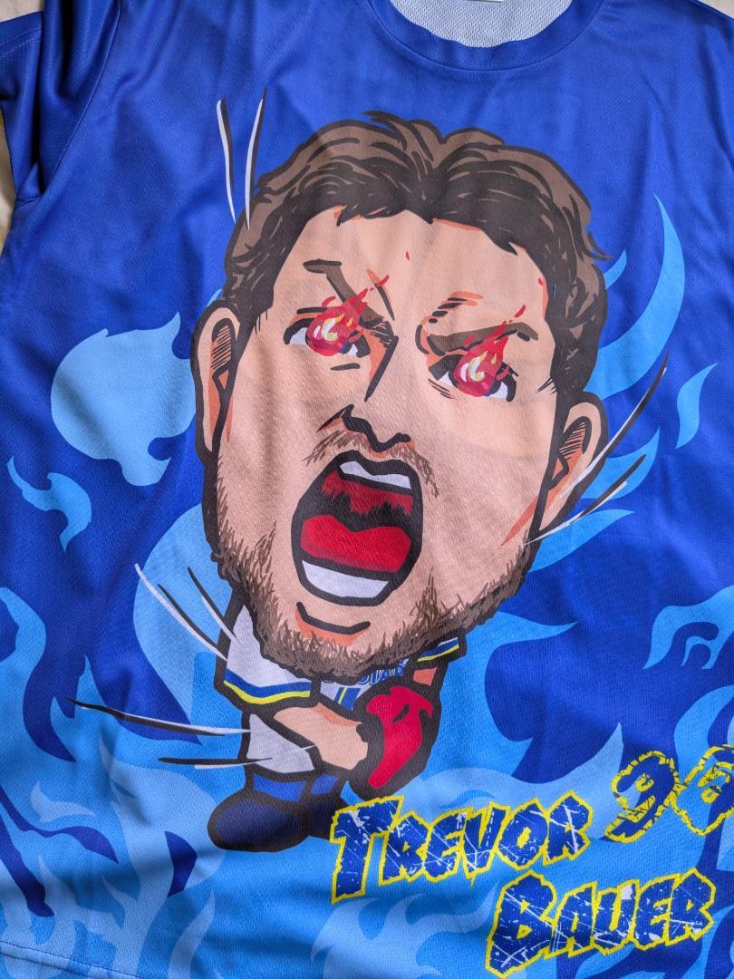 横浜DeNAベイスターズ 2025 青炎Tシャツ 牧選手バウアー選手 セット売り 横浜DeNAベイスターズ 2025 青炎Tシャツ 牧選手バウアー選手