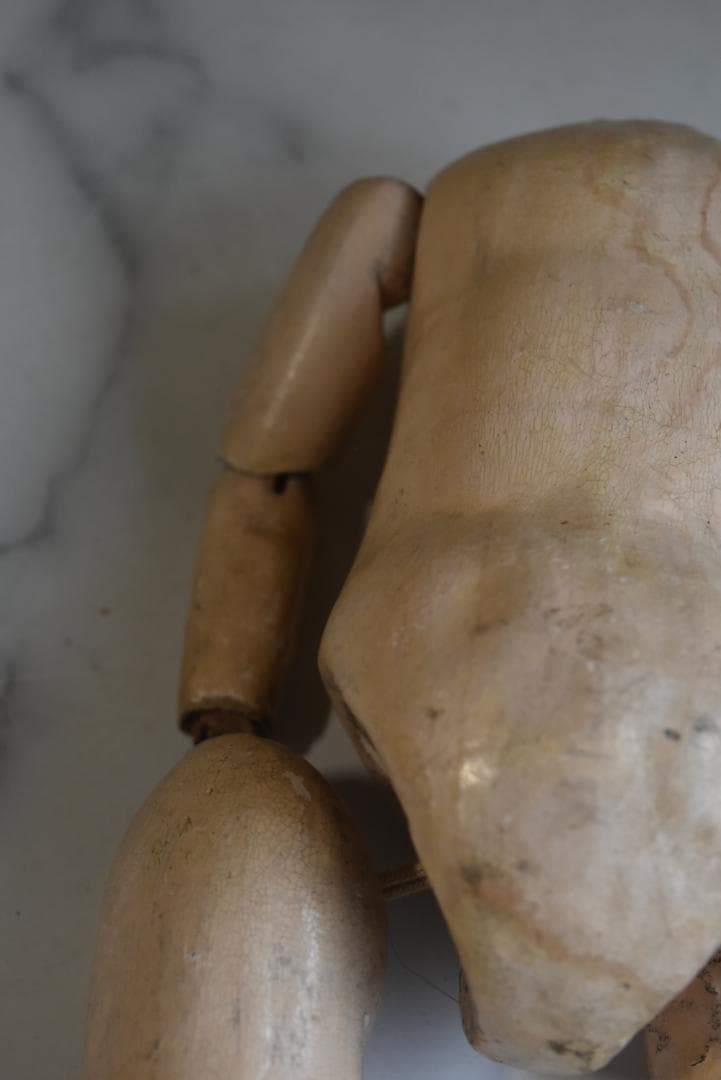 フランスアンティーク　襤褸ビスクドールのボディ　19世紀　ドール