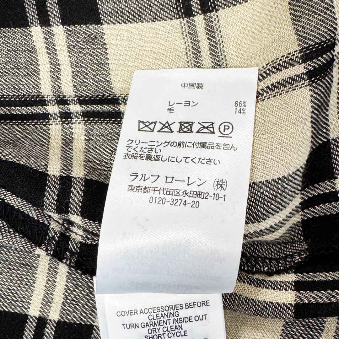 未使用に近い ポロラルフローレン チェックシャツ ロング ワンピース 2 未使用に近い ポロラルフローレン チェックシャツ ロング