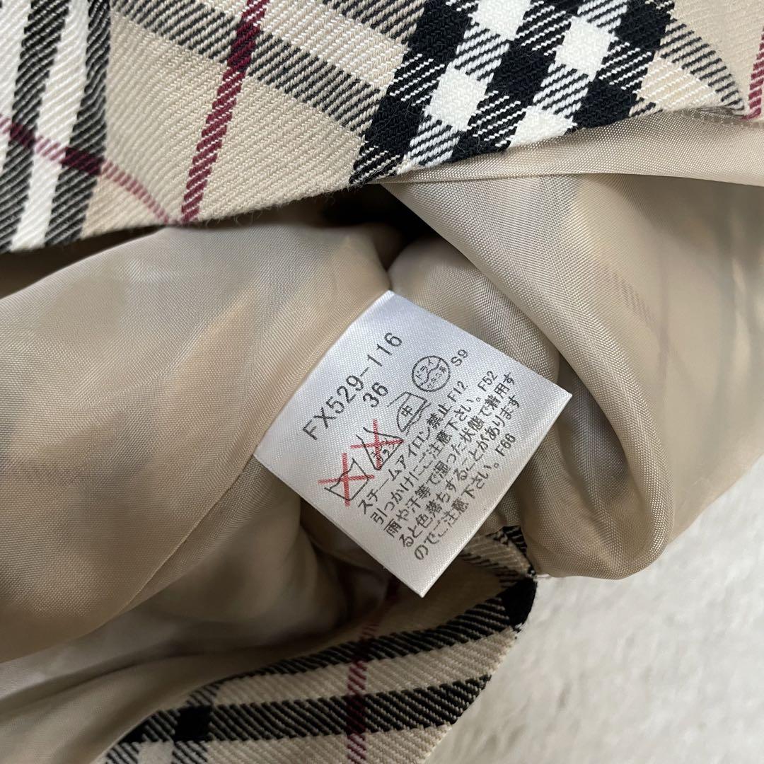 【美品】♡バーバリースカート♡ノバチェック♡ ベルト　ひざ下　S