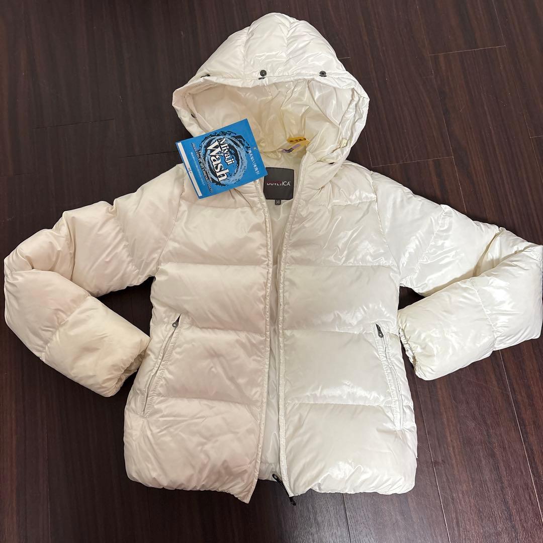 DUVETICA フード付きダウンジャケット 38 ホワイト