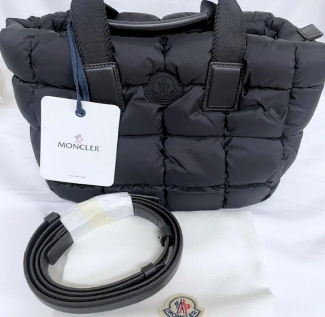 24時間 げ MONCLER ブラック トートバッグ