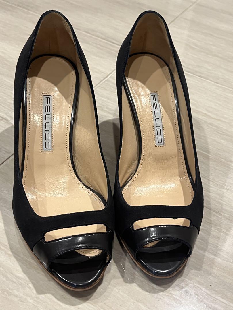 【美品】PELLICO アネッリ　オープントゥ　パンプス361/2