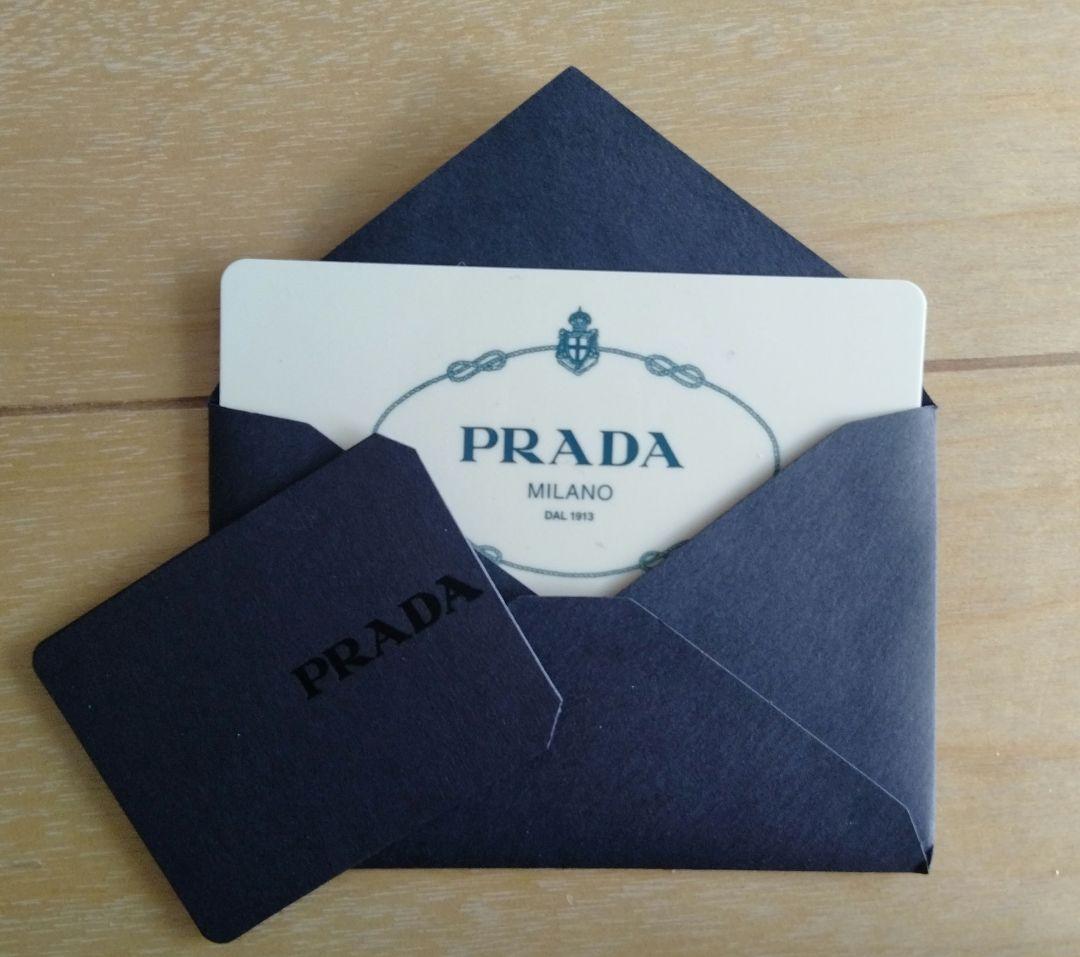 PRADA プラダ レザー製二つ折り財布 ネイビー 箱,袋,ギャランティカード付