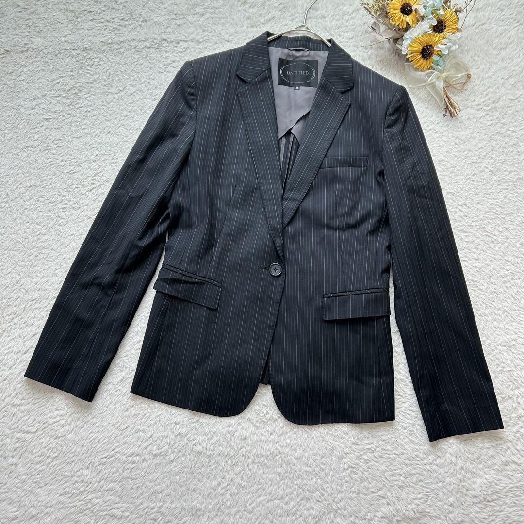 極美品✨UNTITLED パンツスーツ セットアップ 1B ブラック M UNTITLED セットアップスーツ
