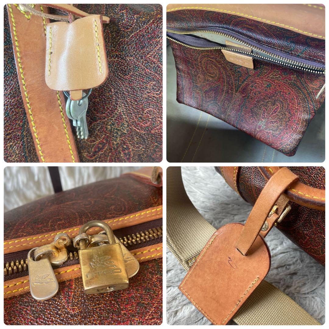 【美品】ETRO エトロ ボストンバッグ ショルダー 2way ペイズリー柄