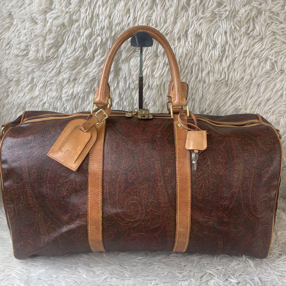 【美品】ETRO エトロ ボストンバッグ ショルダー 2way ペイズリー柄