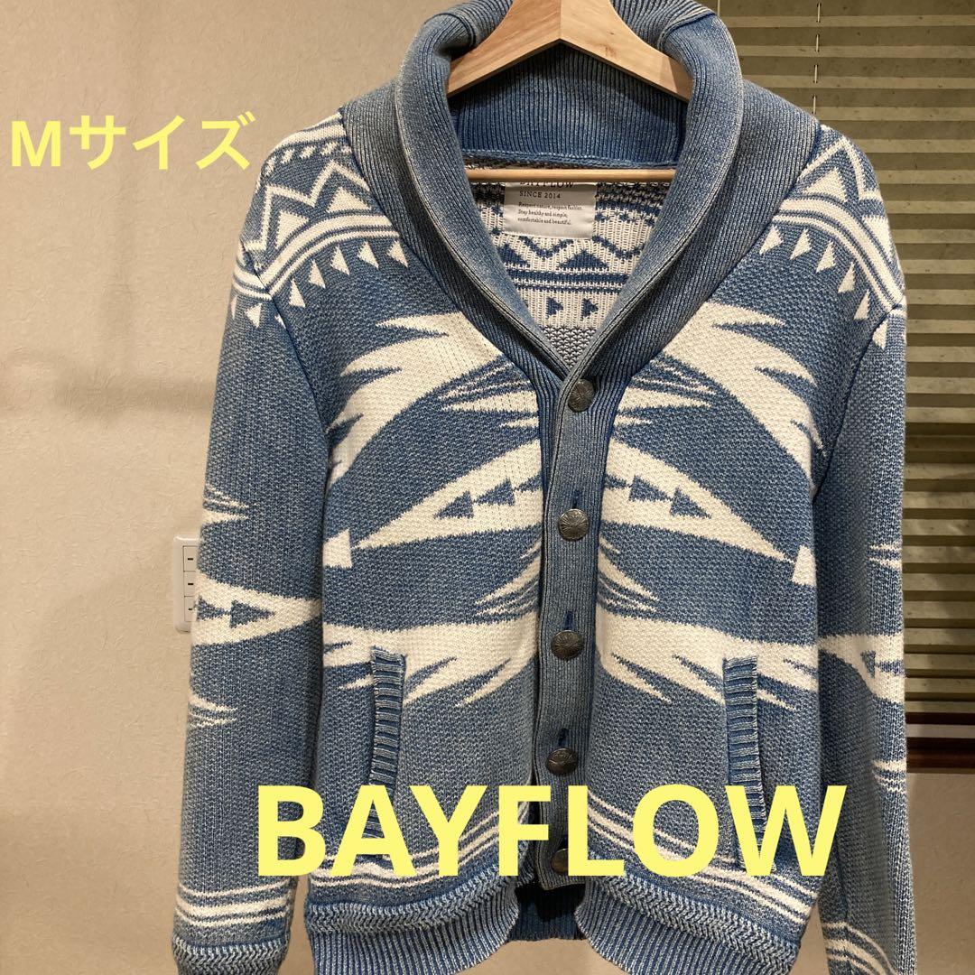 カーディガン ベイフロー ネイティブ柄 グレー BAYFLOW - カーディガン