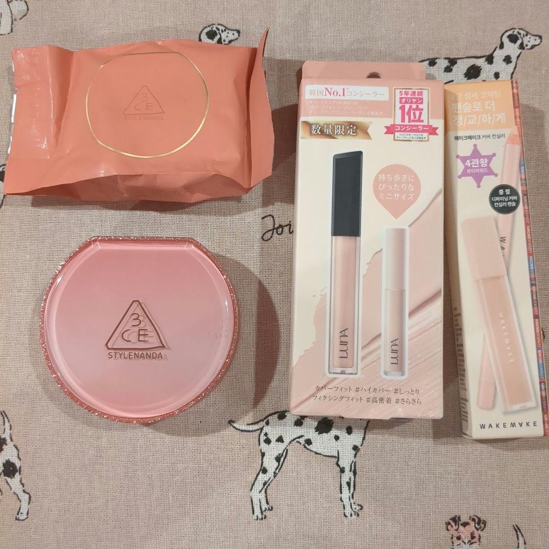 限定3CEフィッティングメッシュクッションN02LUNA+WAKEMAKEセット