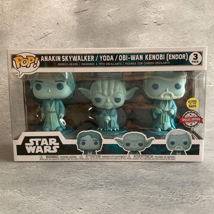 破格値下げ】 激レアFUNKO POP!スターウォーズ エンドアアナキン ヨーダ オビワン限定 - SF/ファンタジー/ホラー 破格値下げ】 激レアFUNKO POP!スターウォーズ エンドアアナキン ヨーダ オビワン限定 - SF/ファンタジー/ホラー