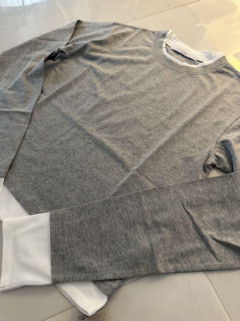未使用フレームワーク　FRAMeWORK レイヤードライクTシャツ （グレー） フレームワーク FRAMeWORK ≪追加≫レイヤードライクTシャツ