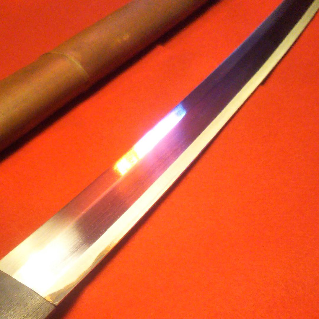 古い模造刀 竹鞘作り 太刀 居合刀 白鞘 骨董 年代物 美術品 武士