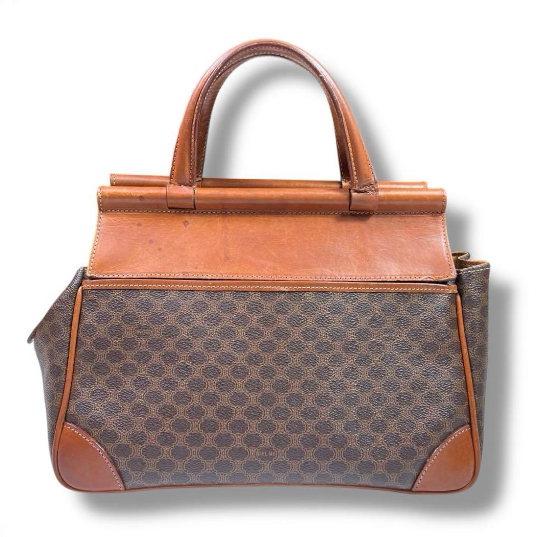 CELINE セリーヌ ハンドバッグ トリオンフ マカダム柄 ブラウン