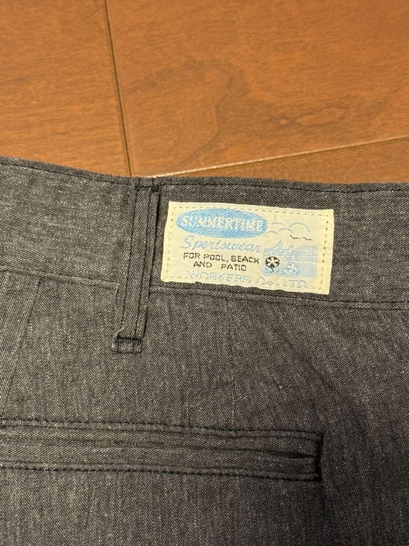 WORKERS Summer Trousers Black Chambray WORKERS Summer Trousers Black Chambray