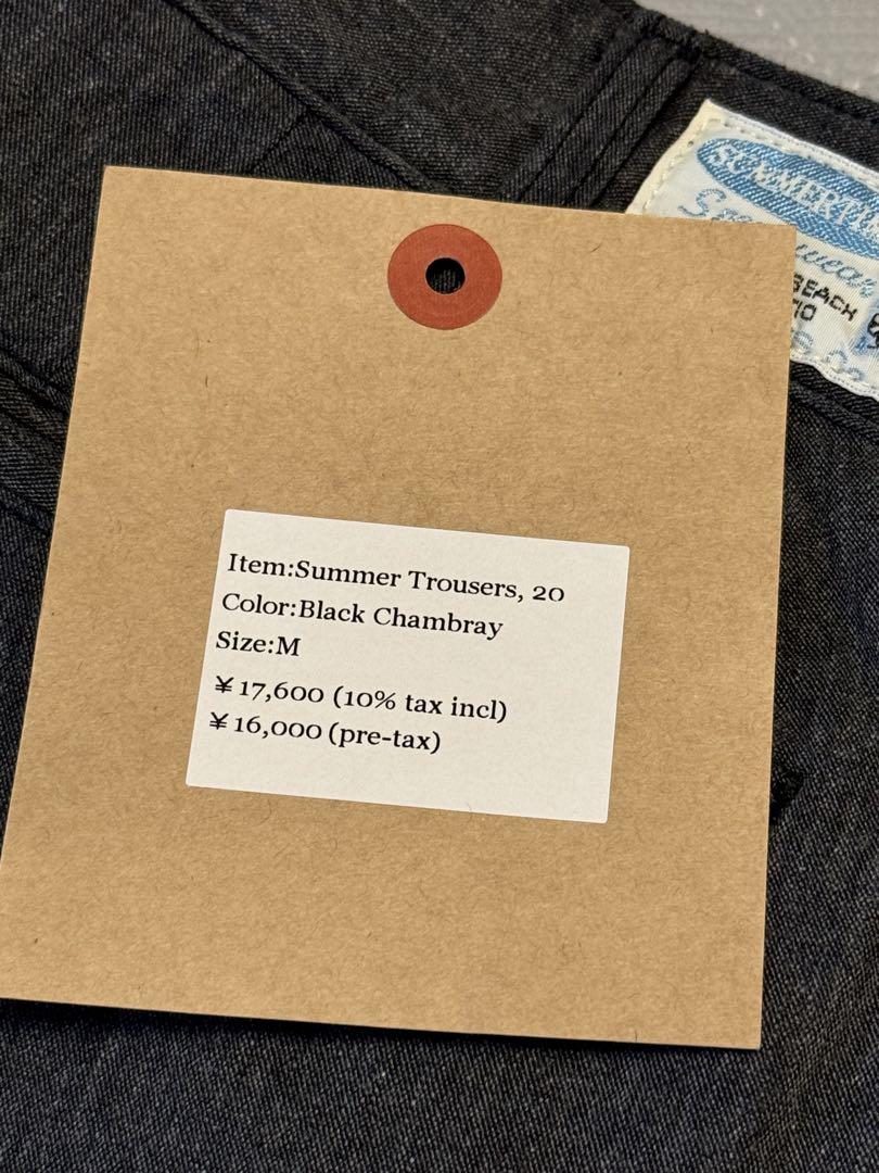 WORKERS Summer Trousers Black Chambray WORKERS Summer Trousers Black Chambray