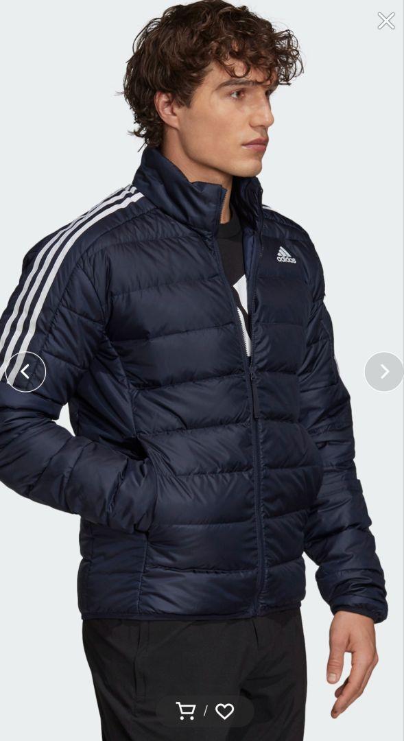 adidas　エッセンシャルズ スリーストライプス ライトダウンジャケット