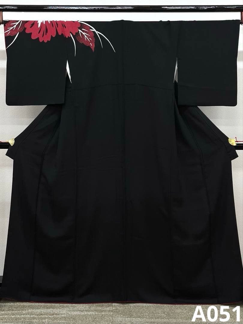 訪問着 紋意匠 モダン 大輪 ハイビスカス 正絹 ガード加工済 A051目立った傷や汚れなし