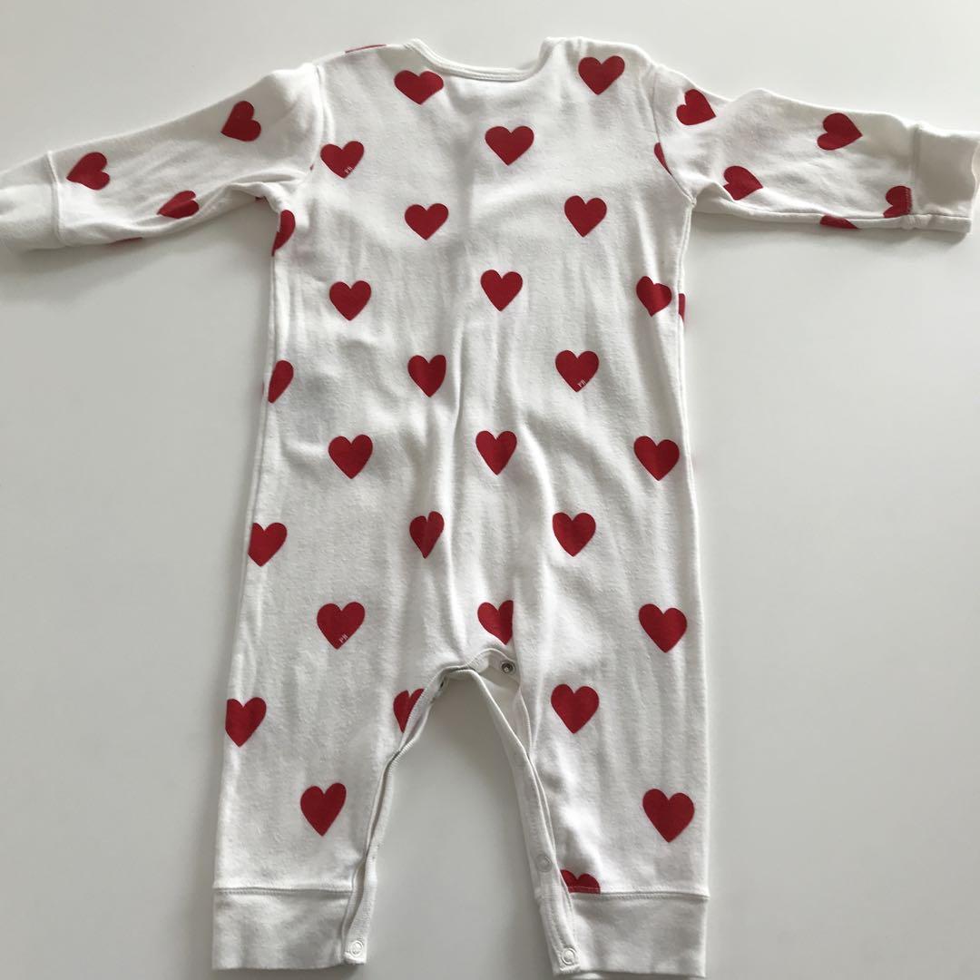 PETIT BATEAU プチバトー ハート柄ロンパース（74㎝） - メルカリ