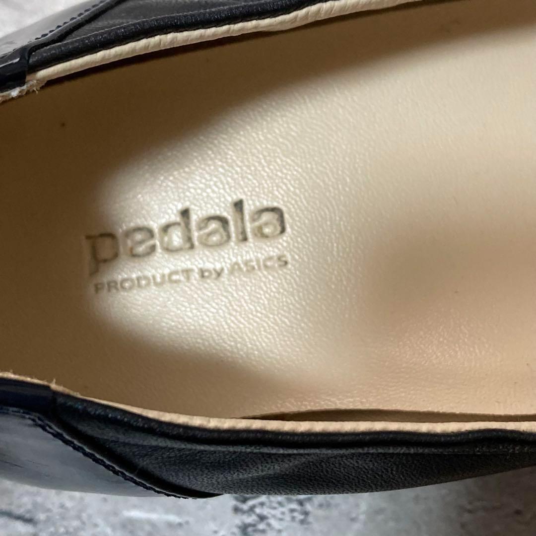 ペダラ pedala (24 1/2) スクエアトゥパンプス ヒール ベルト