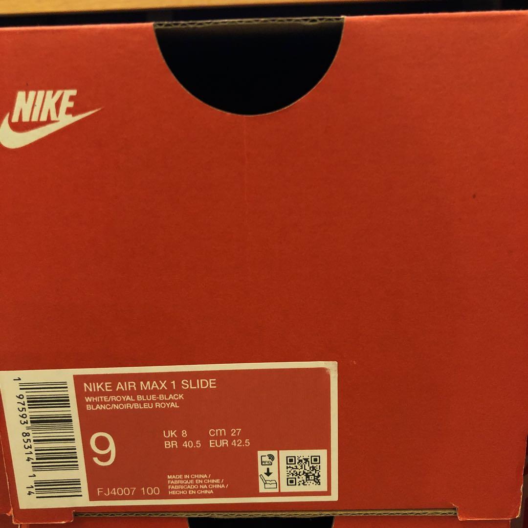 27.0黒タグ付新品正規LAドジャースNIKEAIRMAX1スライドサンダル
