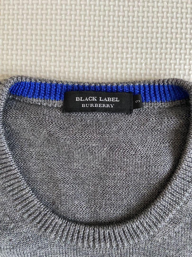 BLACK LABEL BURBERRY グレー ニット　セーター